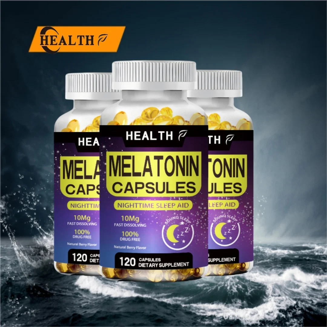 Melatonin 10mg | 120 pills| Drug Free Aid for Adults | Vegetarian capsule, Non-GMO, Gluten Free Supplement