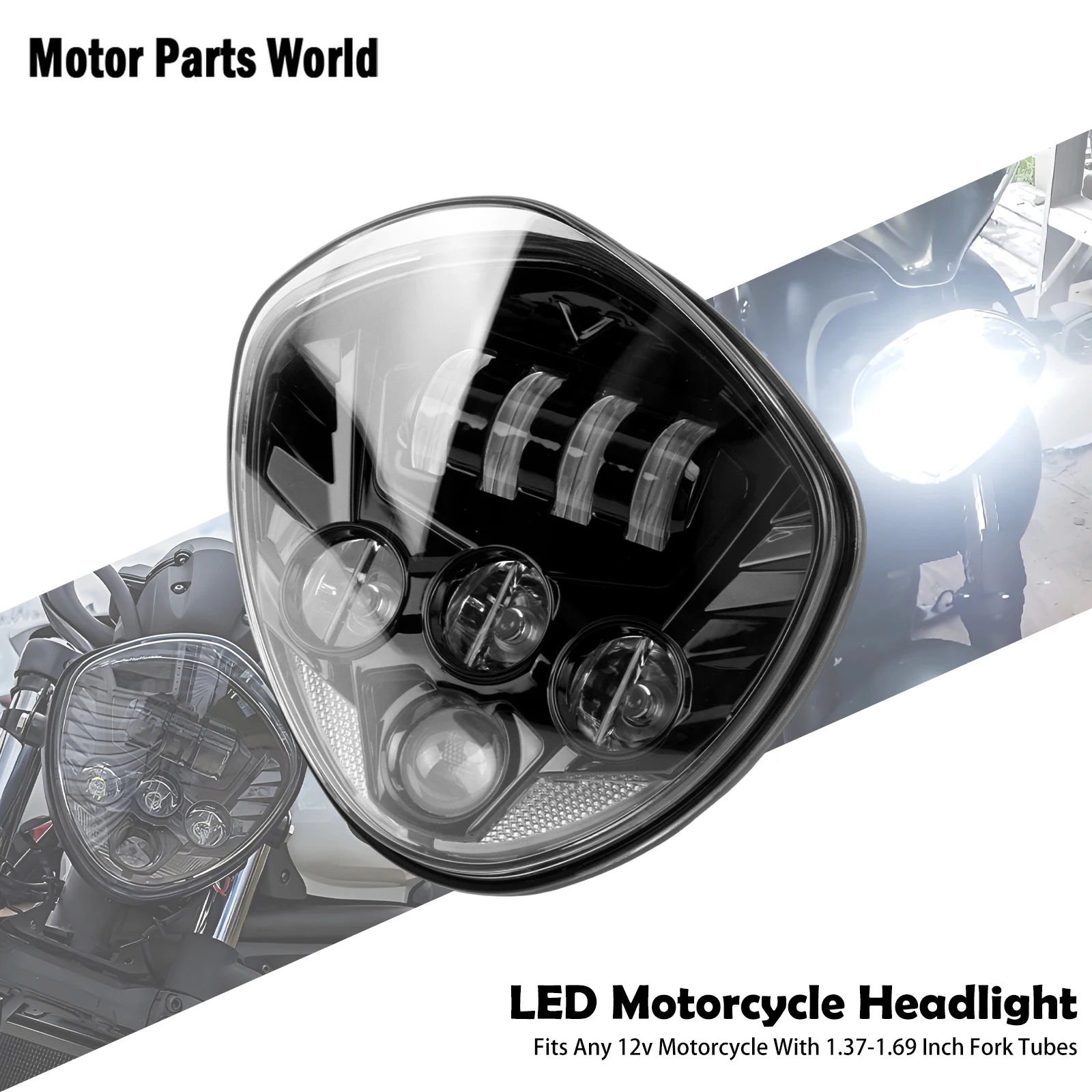 

Front LED Headlight Motorcycle Low Beam Lamp For For Harley Sportster XL For Honda For Kawasaki For Yamaha