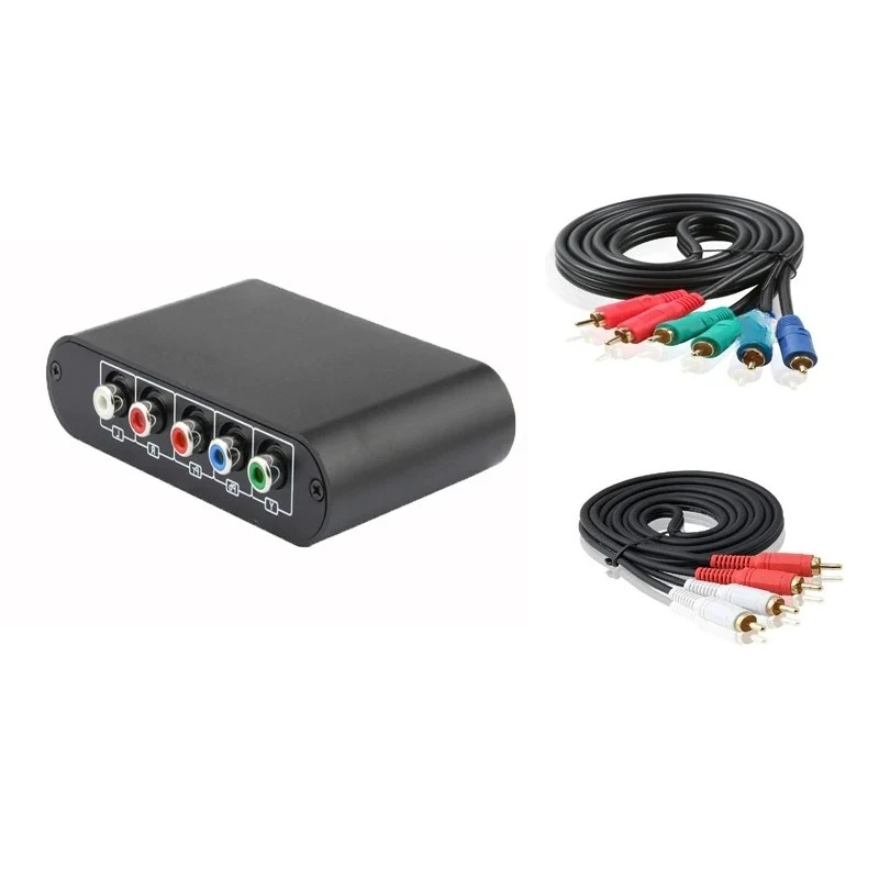 For YPbPr Component to HDMI Converter 1080P RGB YCbCr to HDMI Adapter Audio Video Synchronous for XBOX TV Projector