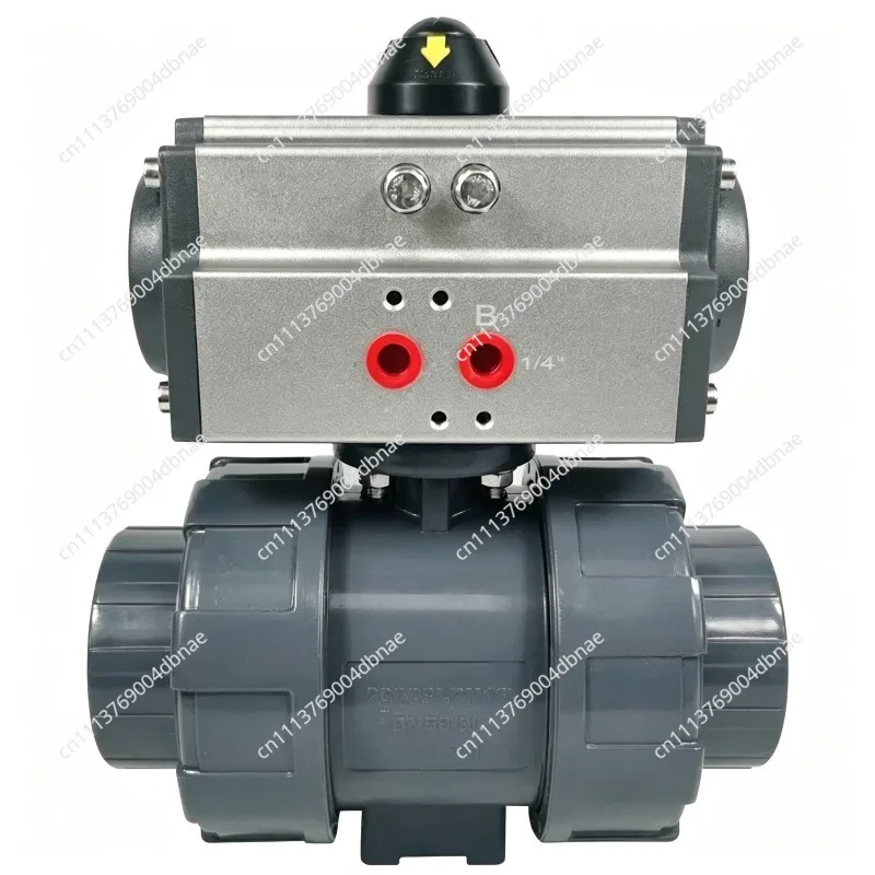 Pneumatic ball valve UQ621F-16S double oil-operated pvc plastic chemical valve, acid and alkali corrosion resistance