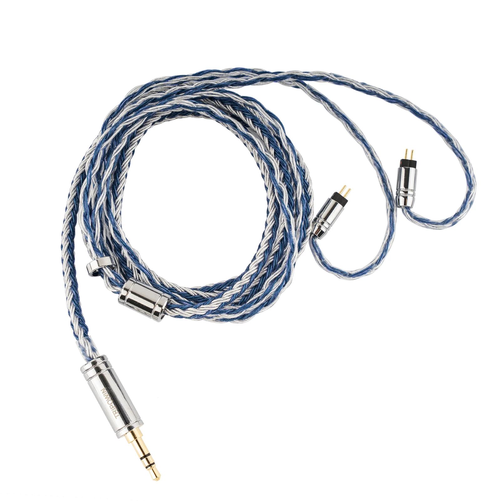 

Tripowin C-01 IEM кабель, 16-жильный Гибридный медный кабель, серебристые наушники кабель OFC и посеребренный медный Hi-Fi сменный кабель