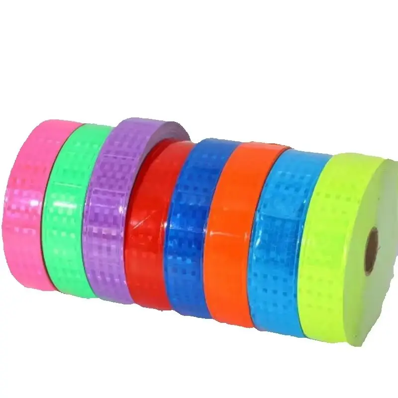 5CM Fluorescent PVC Reflective Tape High Visibility Waterproof Flashing Strip for DIY Clothing Sewing Material