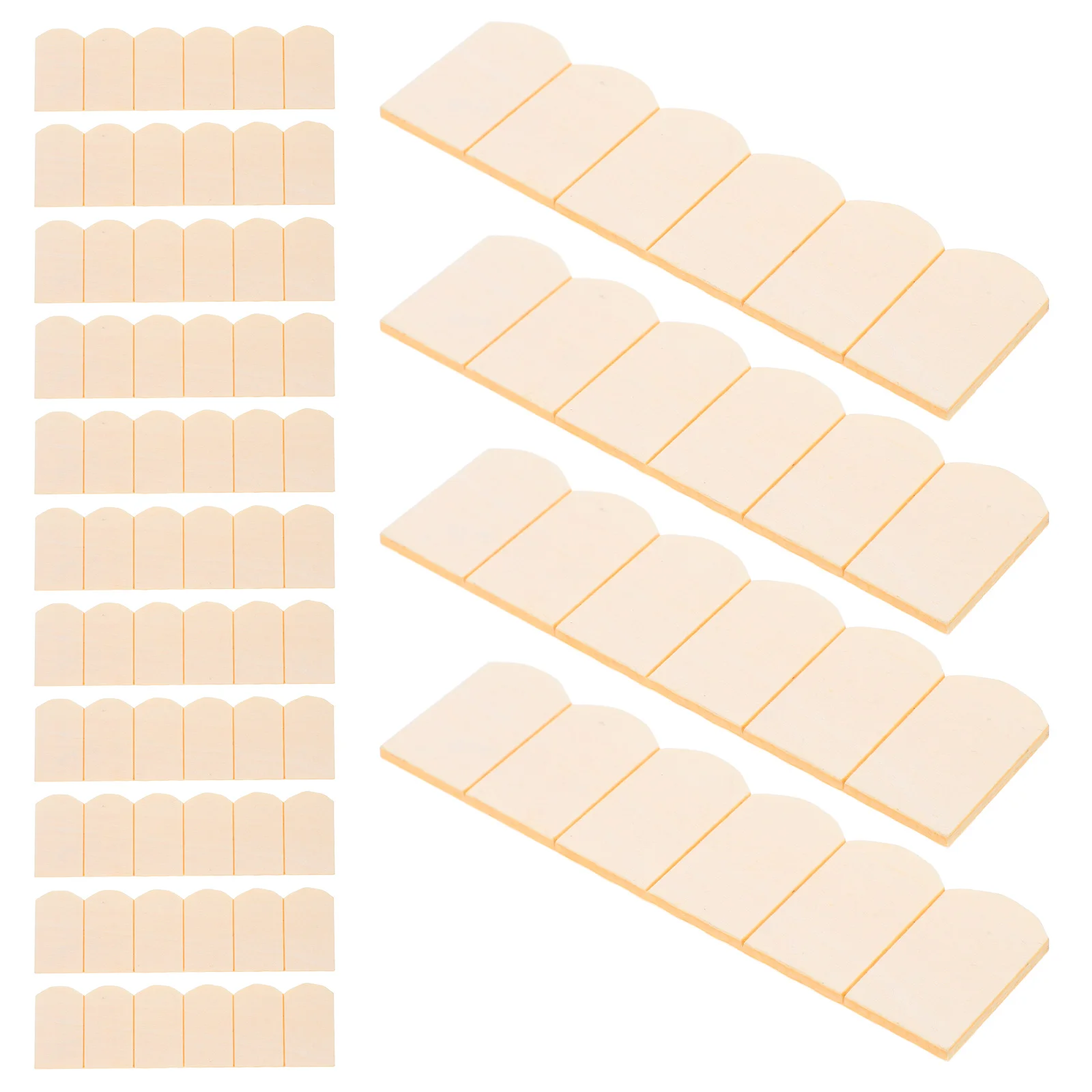 

24 Pcs Accessory Wooden Miniature Roof Tile Model Tiles Mini House House Supplies Realistic Detail Wood Color