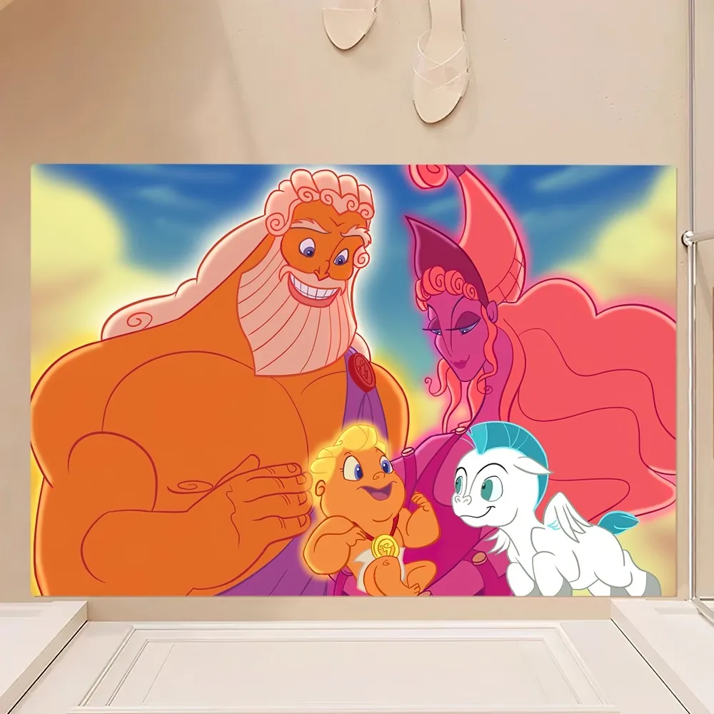 MINISO Disney Hercules Floor Mat Bedroom Kitchen Door Bath House Super Absorbent Foot Non-slip