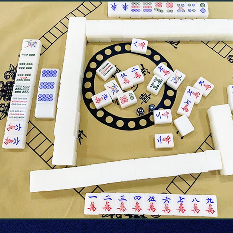 Wooden Family Table ChildrenGames Travel Portable Classic Medieval Mahjong Set Luxury Decoration Jogos De Tabuleiro Table Games