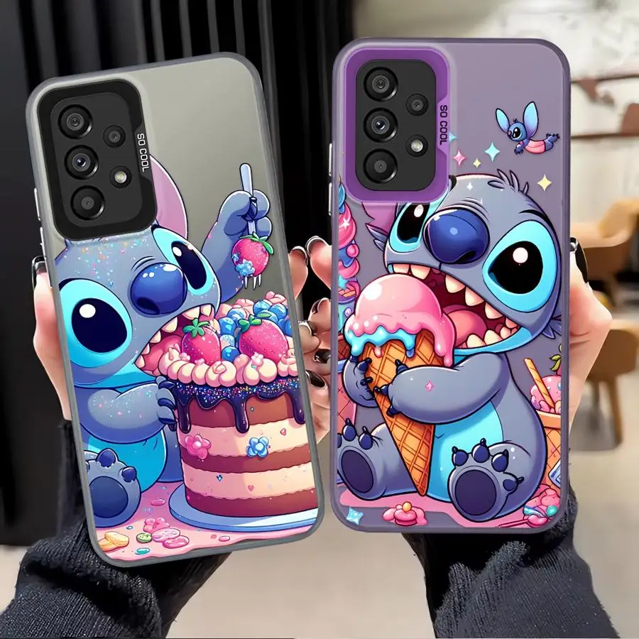 عودة غطاء الهاتف حقيبة لهاتف سامسونج غالاكسي A56 A04 A05 A51 A52 A06 A07 A71 A10 A20 A54 A55 A72 A02 A03 A30 A50 ديزني لطيف غرزة #3