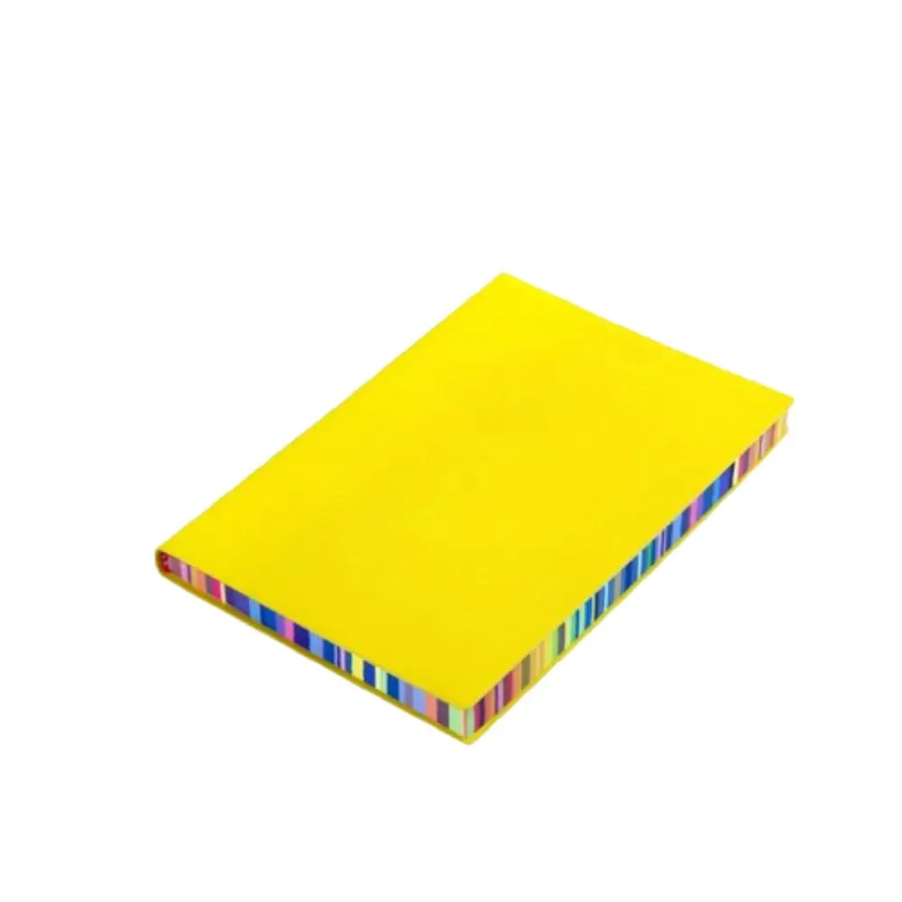 Capa de couro macio arco-íris borda notebook 200 páginas à prova dwaterproof água trabalho reunião registro livro engrossado linha horizontal