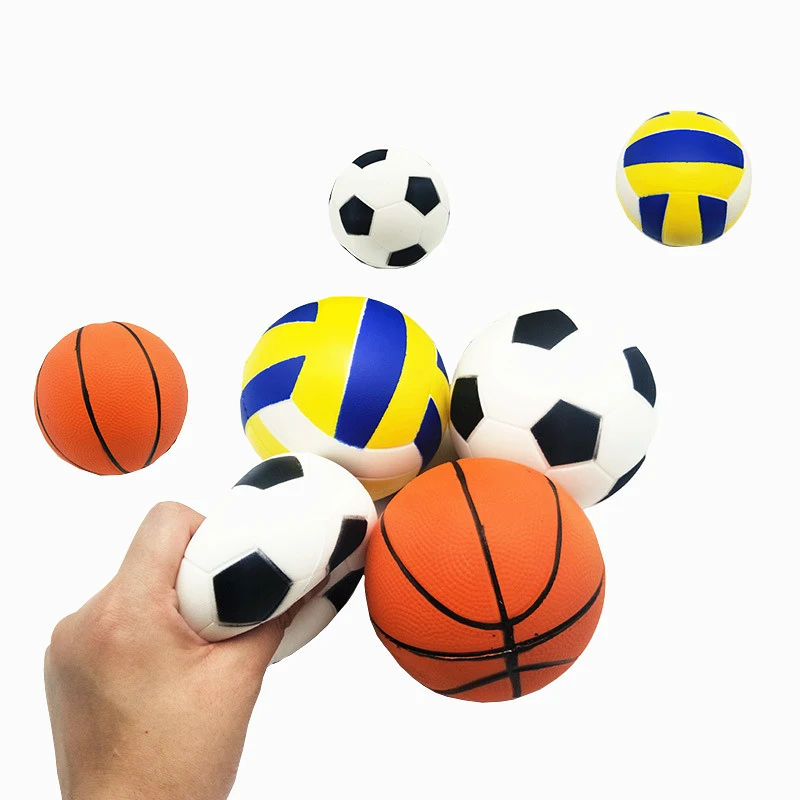 

Squeeze Slow Rebound Relieving Pressure Soccer Basketball Volleyball Round antistress Decompression Relief Anxiety Toy Gift