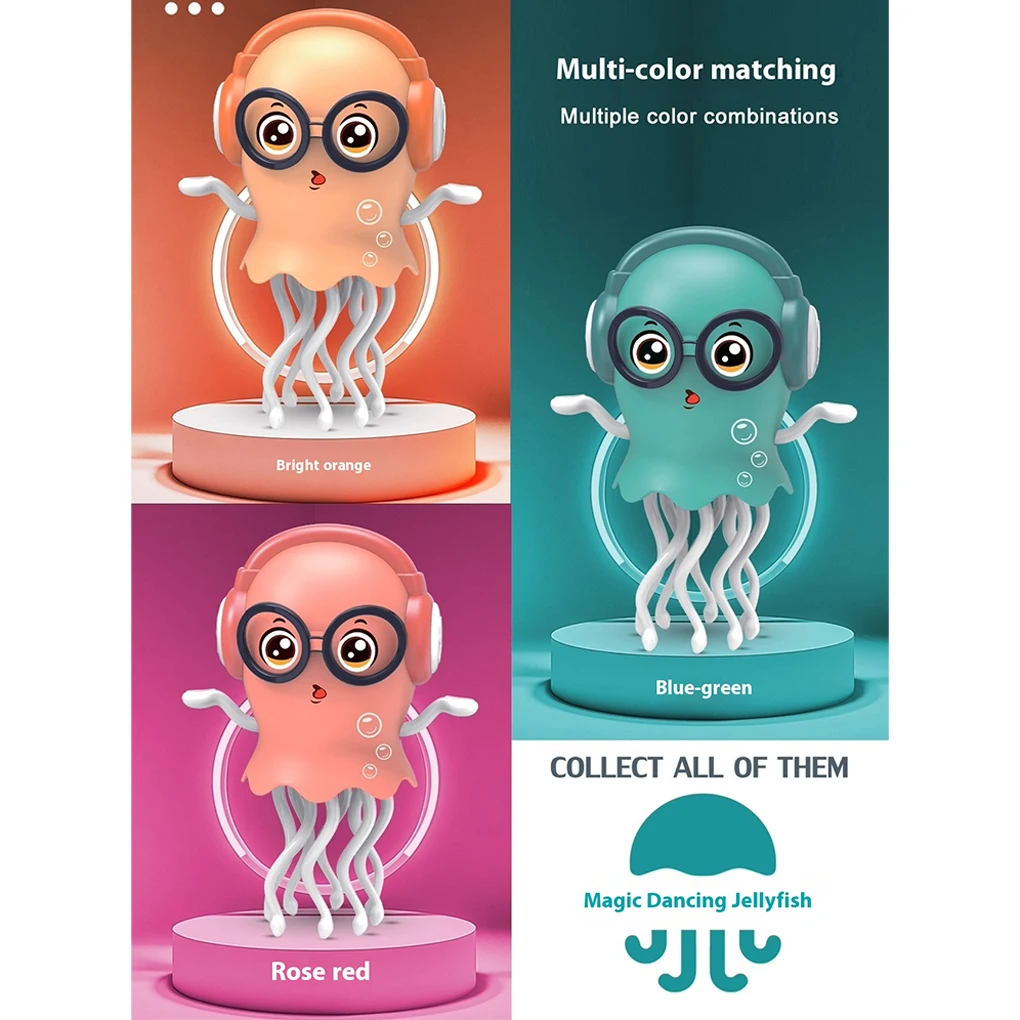 전기 춤추는 문어 마법의 춤추는 해파리 장난감 어린이용 자동 장애물 회피 기능이 있는 기어다니는 아기 장난감