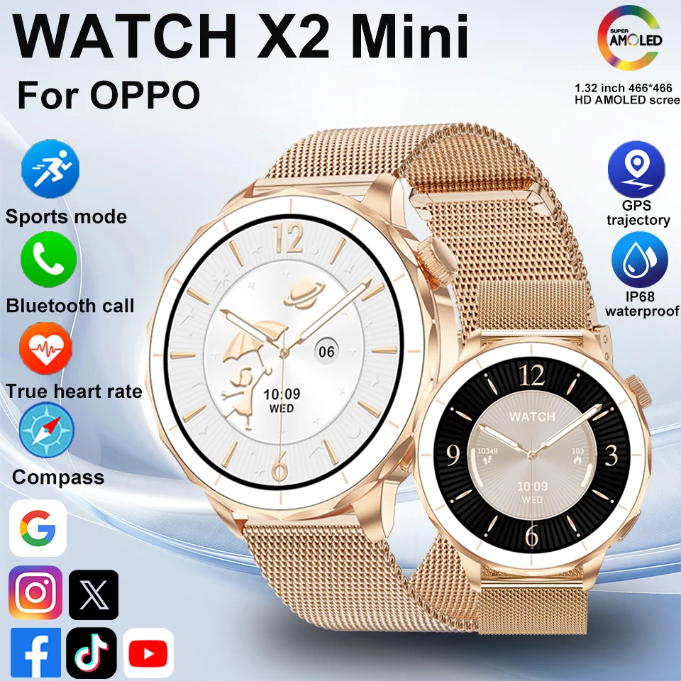 

Новые часы X2 Mini Смарт-часы Мужские AMOLED Загрузочные приложения GPS Трек Компас Сердечный ритм Водонепроницаемые Bluetooth Вызов Спортивные часы