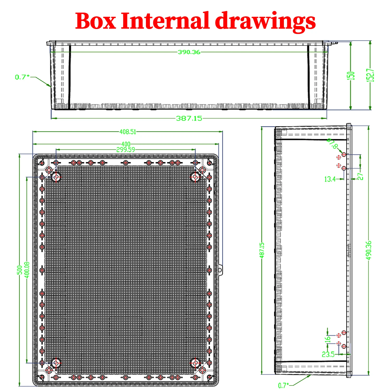 IP66 Outdoor Waterproof Electronic Box Grey/Transparent Cover Distribution Case ABS Junction Box  500x400x200mm