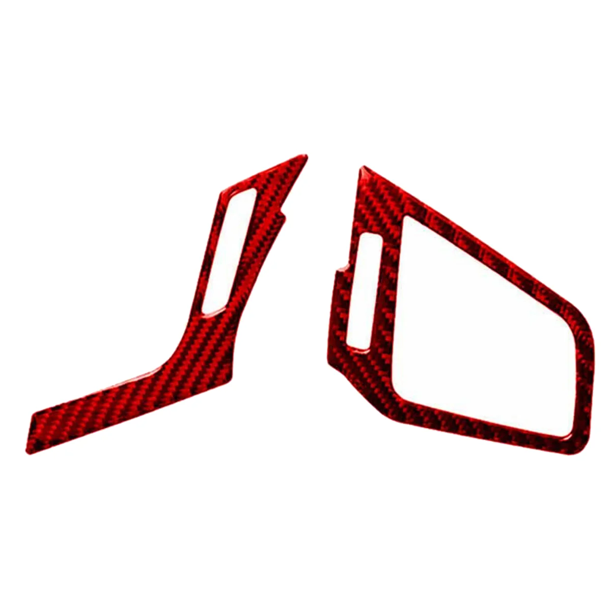 

ABS Red Carbon Fiber Side Air Vent Outlet Cover Trim Decor Sticker for Honda Civic 10Th Gen 2016 2017 2018 2019(LHD)