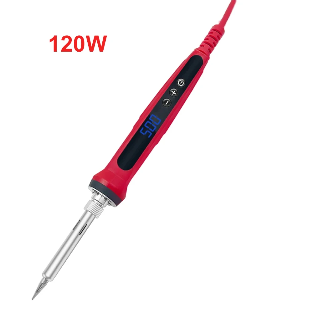 80W Soldeerboutkit Verstelbare temperatuur LCD-soldeerlasgereedschap Keramische verwarming Soldeertips Pincet soldeerdraad