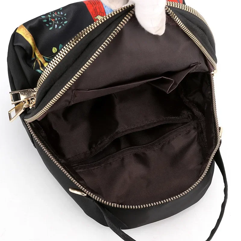 Bolso de hombro multifuncional coreano informal para mujer, Mini mochila Oxford, bolso de mano cruzado