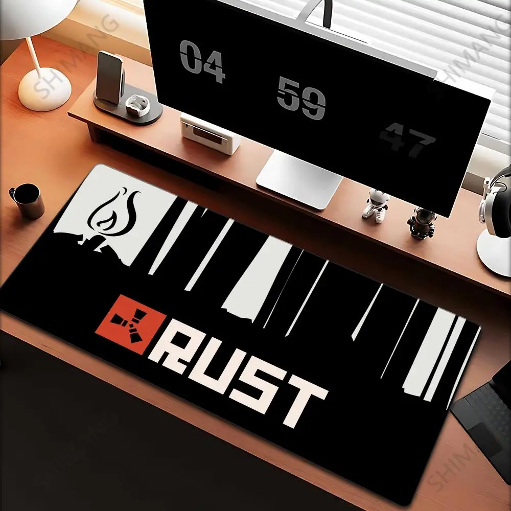 

Hot Gaming Mousepad RUST Large XL MousePad Compute Gamer Stitching Desk PC Keyboard HD Printing Non-slip Office Mat Table Carpet