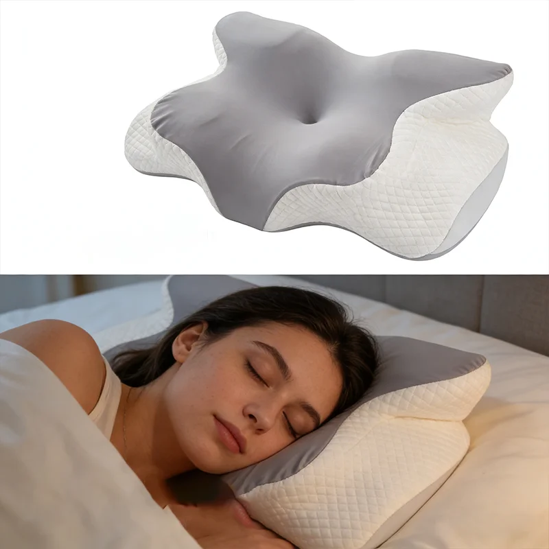 Memory Foam Orthopedic Pillow Neck Pain - Memory Foam Pillows Butterfly Shaped Relaxing