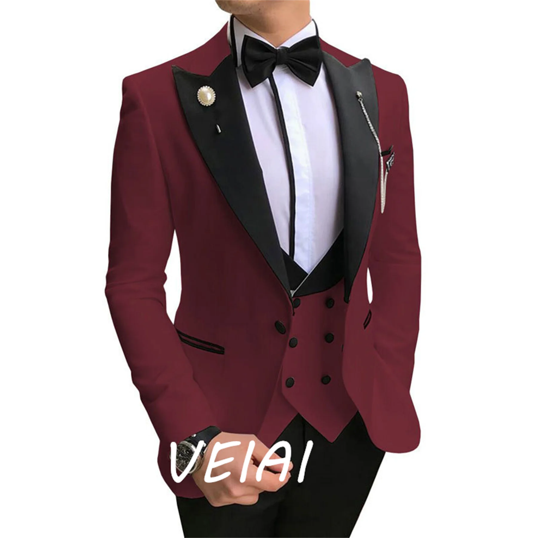 

CustomizedNew 2023 Suit Men's Suit Three-piece Korean Version Slim-fit Model Business Groomsman Suit Groom's Wedding Dress Men S