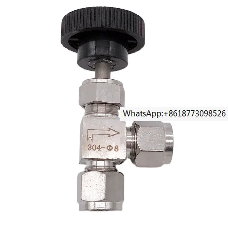 

5PCS Adjustable Right angle needle 6 8 10 12mm 1/8 1/4 3/8 inch hard tube SS304 Flow Control shut off crane needle valve