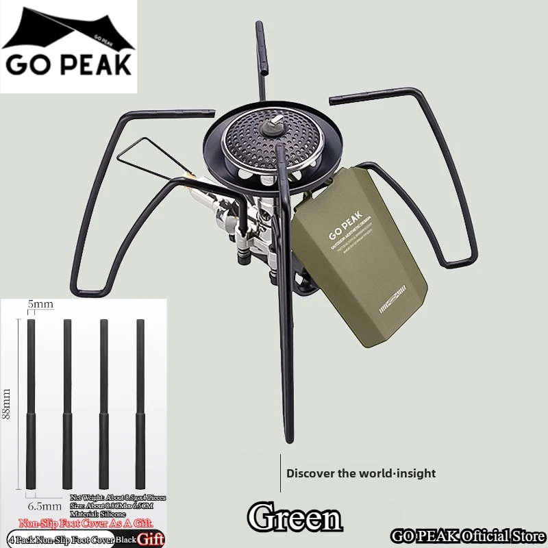 GOPEAK Spider Stove Black Spider Folding Card Stove Camping Tableware Camping Kitchenware Camping Barbecue Stove Gas Stove