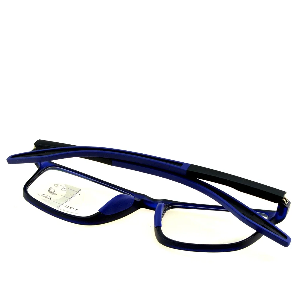 NOMANOV No Need To Take Off Progressive BLUuE Anti-Injury Sport Progressive Reading Glasses +1 +1.5 +2 +2.5 +3 +3.5 +4