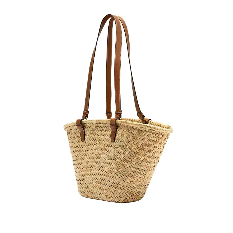 Luxury Design Straw Woven Tote Bags Summer Casual Large Capacity Handbags New Fashion Beach Women Shoulder Simple Style Shopping