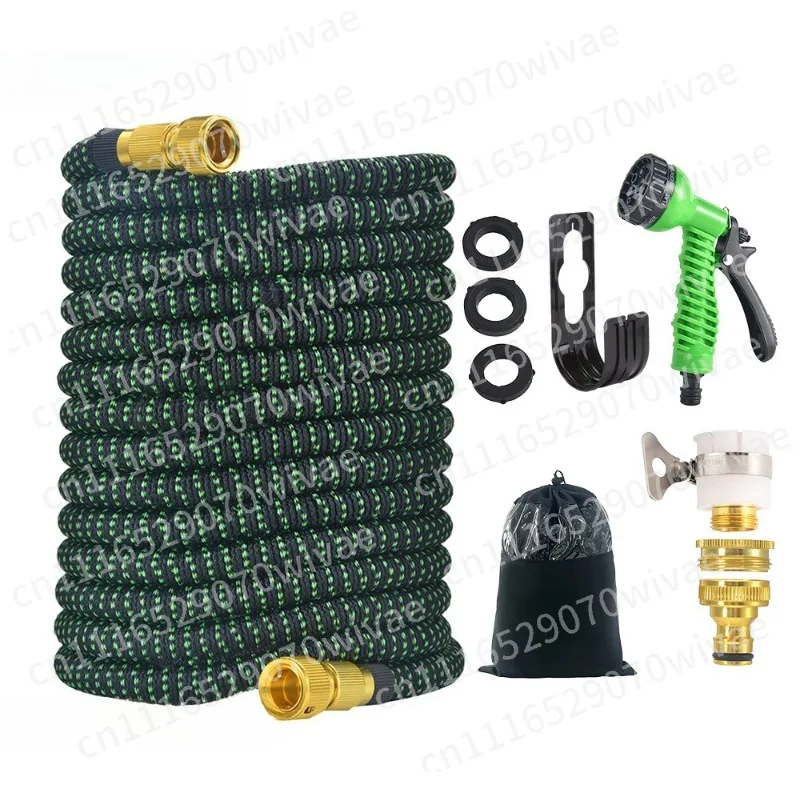 Garden water pipe household flushing cleaning floor car wash telescopic water pipe gardening shower high pressure water gun set