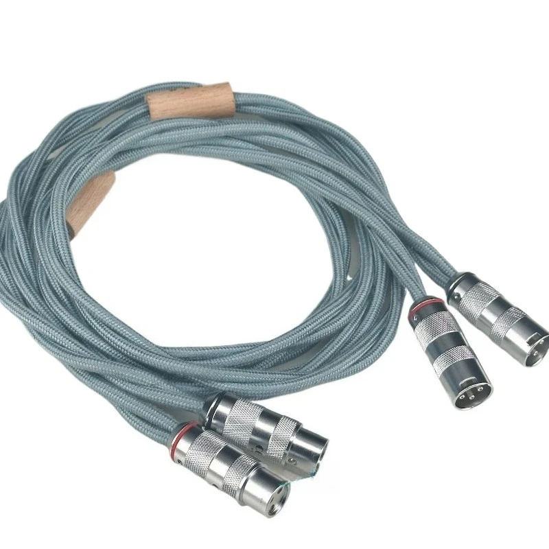 For 4N Pure Silver Balanced Cable XLR Signal Cable RCA Cable HiFi