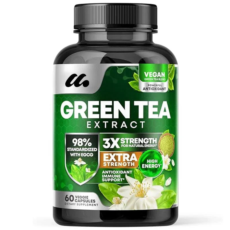 

Green tea extract antioxidant supplement - natural energy containing polyphenols - mild caffeine -60 capsules