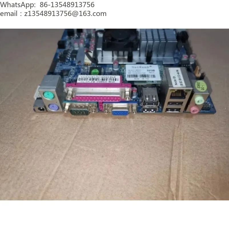 Atom D525 Industrial Mainboard, DC 12V 5.5*2.5mm Round Port, 2 COM for POS Cash Register Dual Screen Machine
