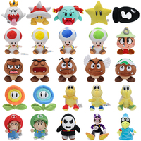 60 Styles Mario Plush Toys Yellow Fire Flower Star Shy Guy Boo Koopa Troopa Waluigi Goomba Toad Nabbit Diddy Kong Stuffed Plush