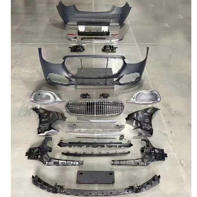 Auto Car Parts Maybachs Style Front Bumper Body Kits With Grille Rear  For 2022 Mercedess-benzs W223 S Class