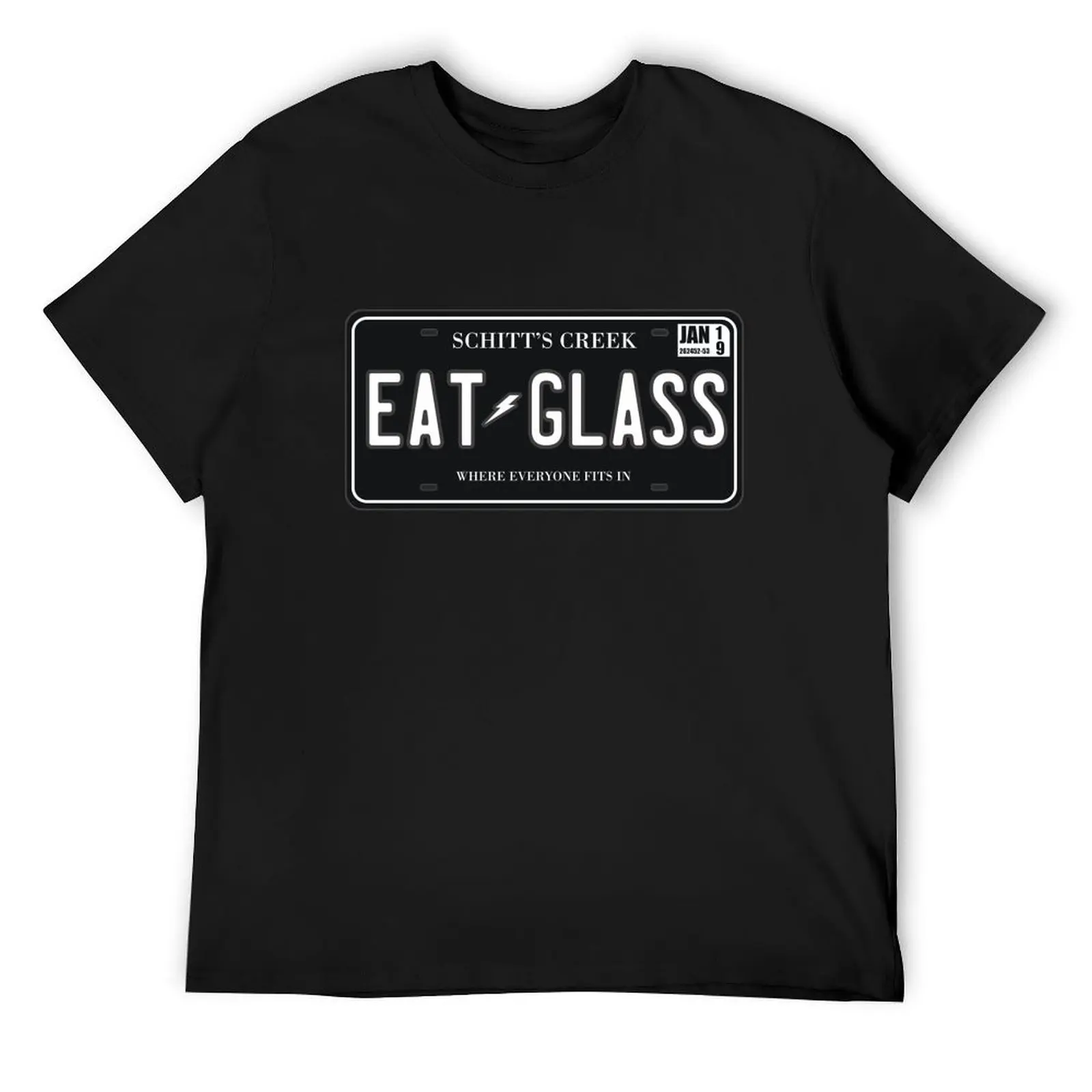 Eat Glass License Plate T-Shirt animal prinfor boys anime tshirt mens t shirts pack