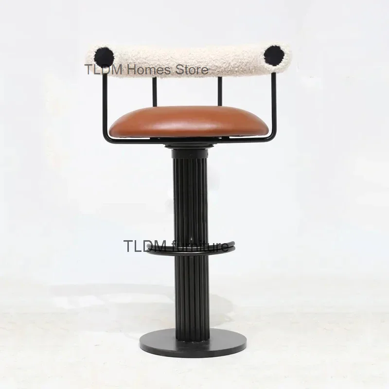 

Luxury Bar chair Counter Height Adjustable Swivel Bar Chair Modern Stainess Steel Kitchen Stools Armrest Cashier Beauty Stool