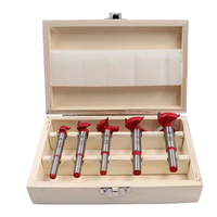 Premium-5PCS Positioning Hole Saw Kit Adjustable 15-35Mm Hinge Hole Opener Woodworking Carbide Drill Bits Set