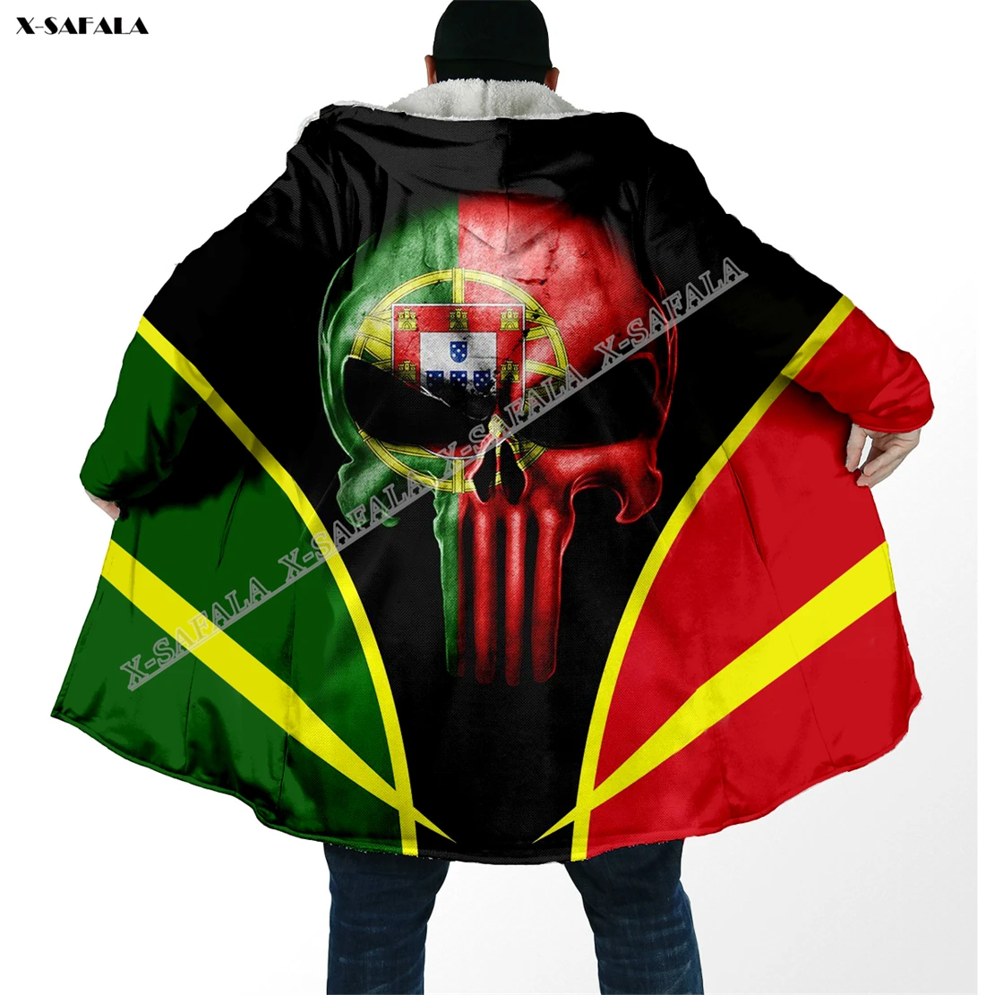 

Portugal Poland Ukraine Malaysia Lithuania United Kingdom 3D Printed Cloak Overcoat Hooded Blanket Coat Fleece Men Female Warm