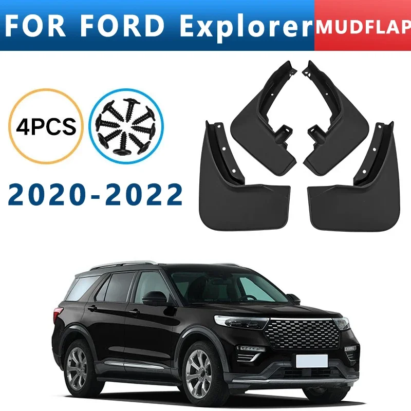 

Mud Flaps Fit for Ford Explorer 2020-2022 2021 Mudguards Tire Fenders Splash Proof Accessories Wheel Guards 4ps