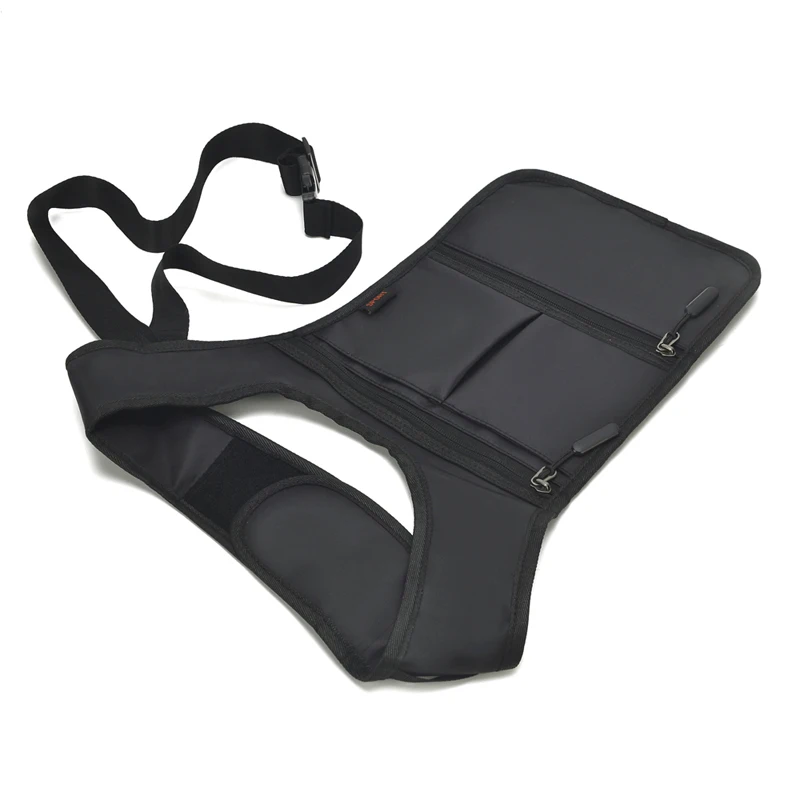 패션 캐주얼 남성용 전술 허리 가방 겨드랑이 가방 경량 나일론 밀착형 숨겨진 조끼 가방 기능성 남성용 휴대폰 가방