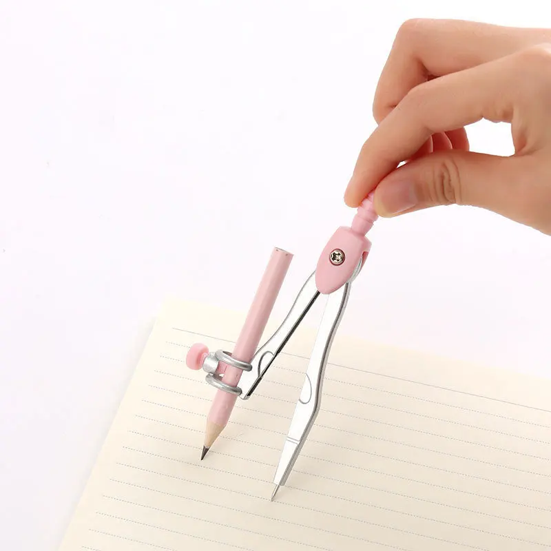 Multifunctional Art Exam Exchangeable Pen Student Clip Pen Compass Clip Pen Compass Set student kit  math  protractor set