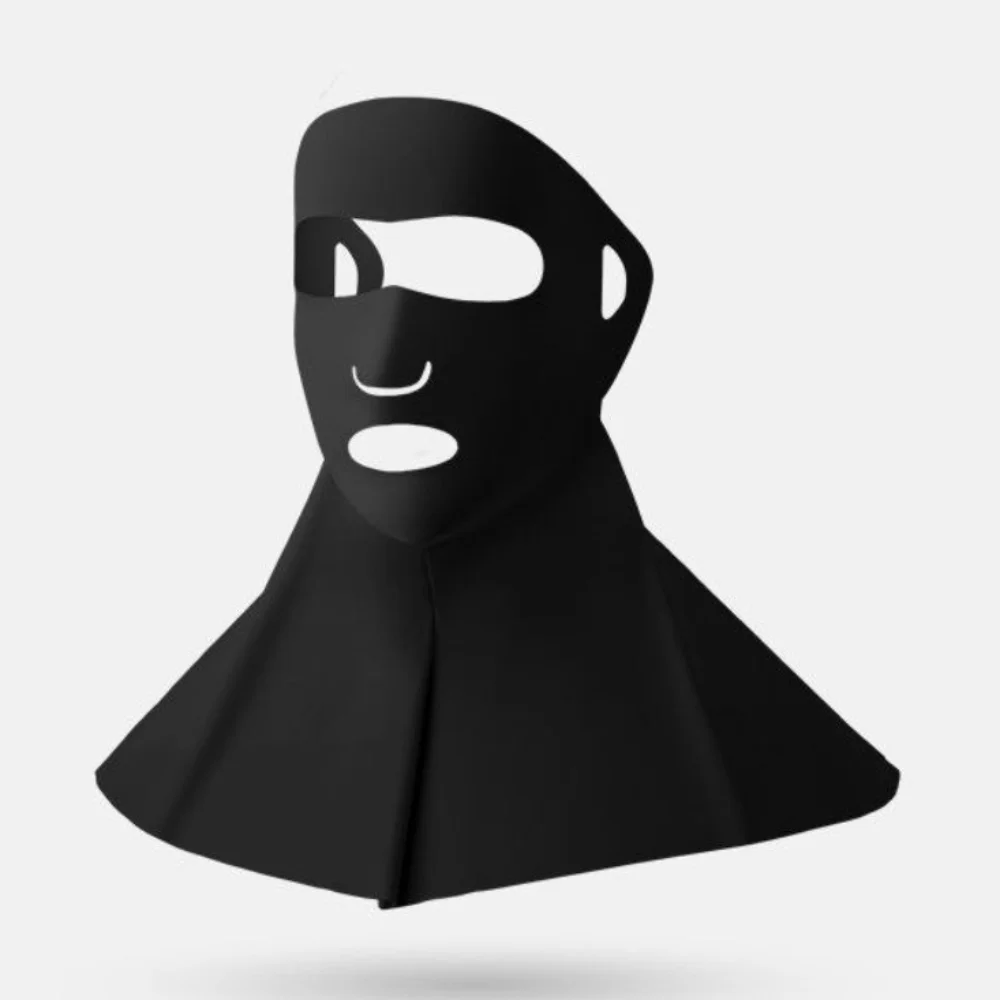 Protector Facial Transpirable con Protección para el Cuello, Ligero, Cubre Toda la Cara, Permite Beber Agua, Color Sólido, Protección UV