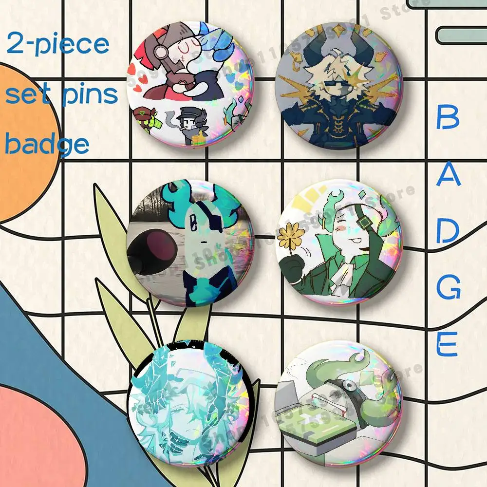 Cartoon P-PHIGHTING Medkit Brooches for Backpack Accessories 25 32 44 58 75mm Round 2-piece set Free Mix