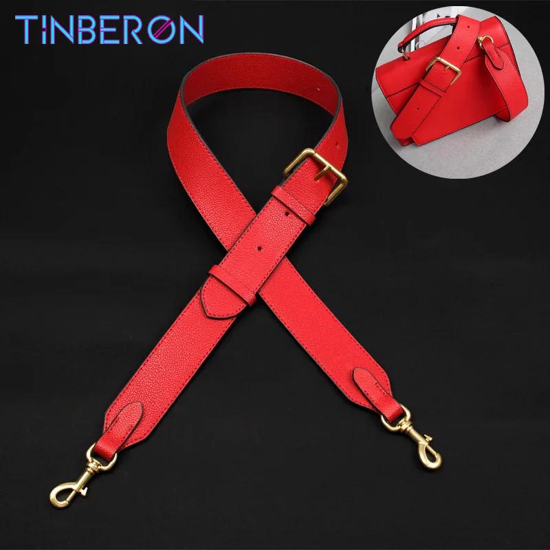 

TINBERON Leather Bag strap Litchi pattern adjustable replacement strap Shoulder Crossbody long strap Fashion accessories for bag