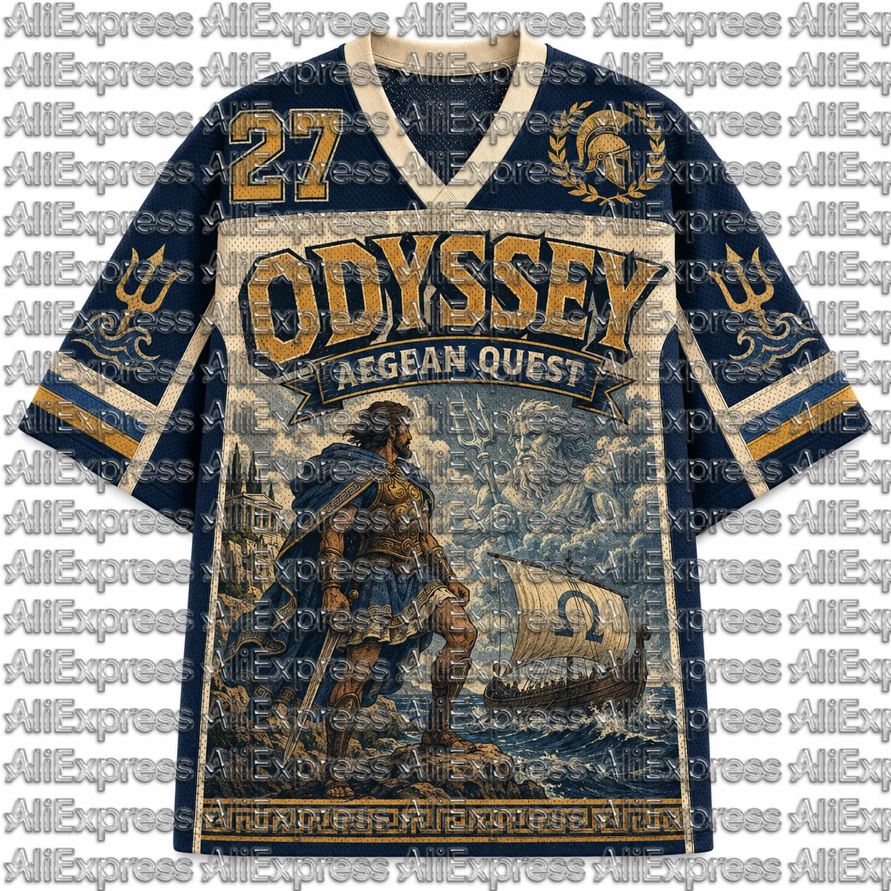 2026 Popular 80s Themed Sports Fashion Short Sleeved V-neck Mesh Streetwear Retro Band Movie Game Fan Gift T-shirt