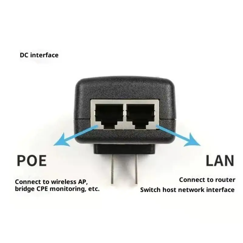 POE Adapter For Router Repeater 24V 1A | 48V 0.5A For POE Splitter Power Injector Ethernet Adapter Power Supply Charger US Plug