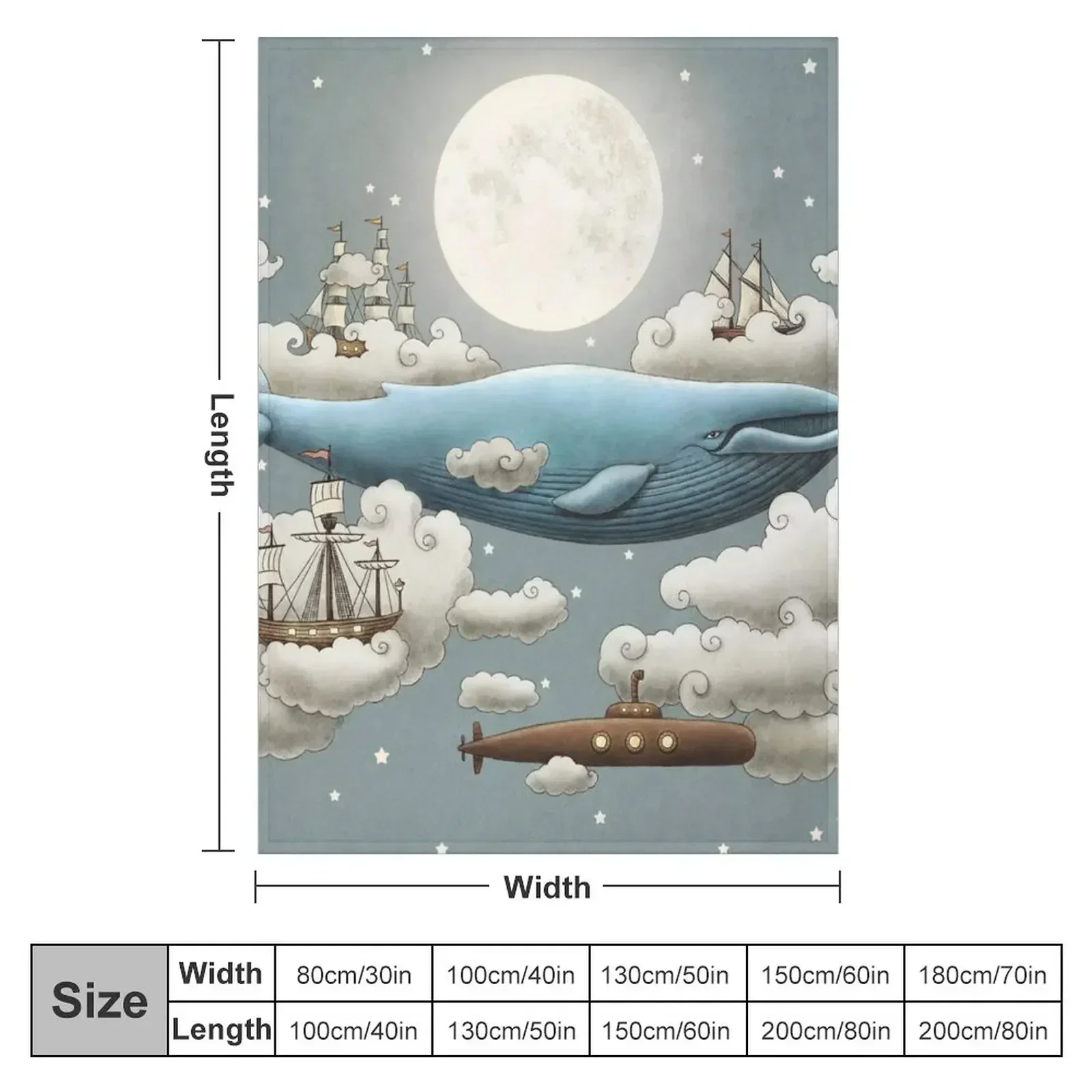 Ocean Meets Sky Throw Blanket For Sofa Thin Blankets For Bed Soft Heavy Beach Luxury Designer Blankets
