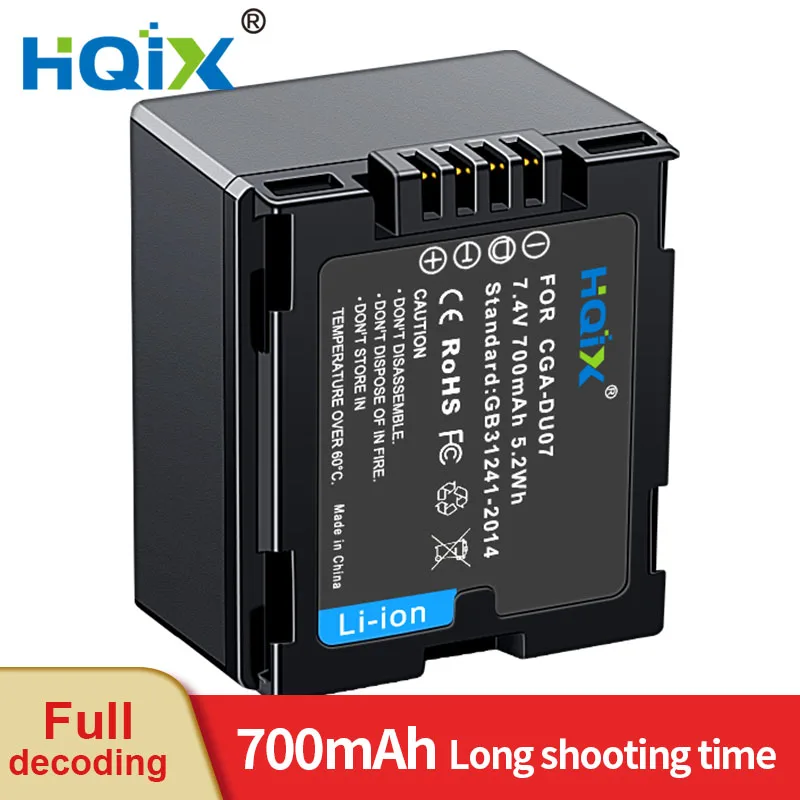 

HQIX for Panasonic NV-GS75 GS38 GS40 GS400 GS408 GS44 GS50 GS55 GS60 GS65 GS70 GS78 GS80 GS85 Camera CGA-DU14 Charger Battery