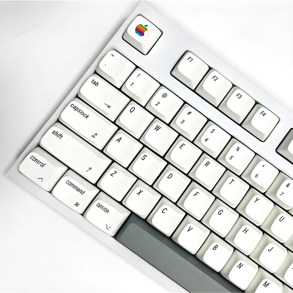 

Apple Wind Keycaps MAC Minimal White XDA English/Japanese Keycaps 61 64 68 84 87 98 104 For apple