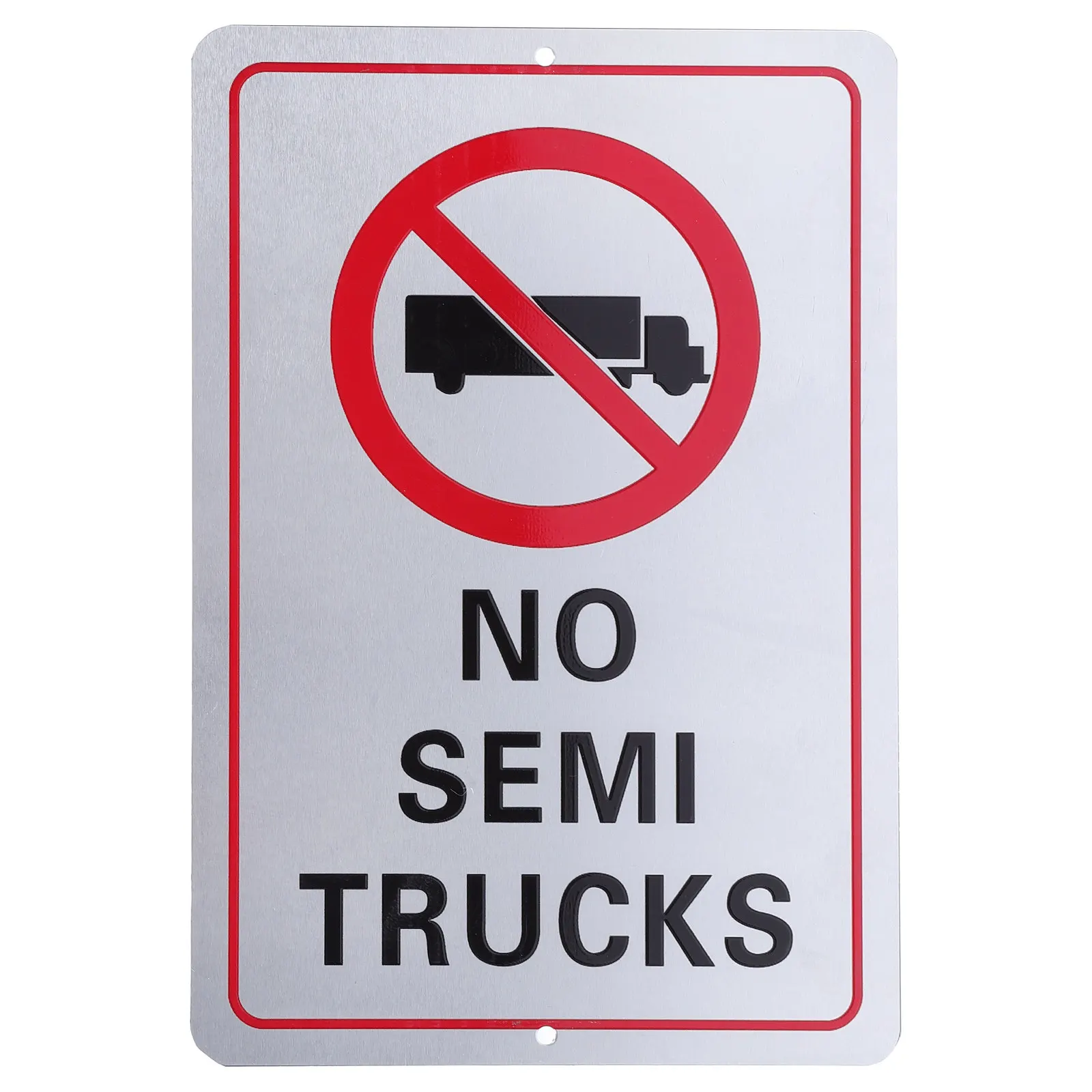 Weatherproof Aluminum No Trucks Allowed Sign No Semi Trucks Driveway Parking Lot Road Traffic Restriction Sign