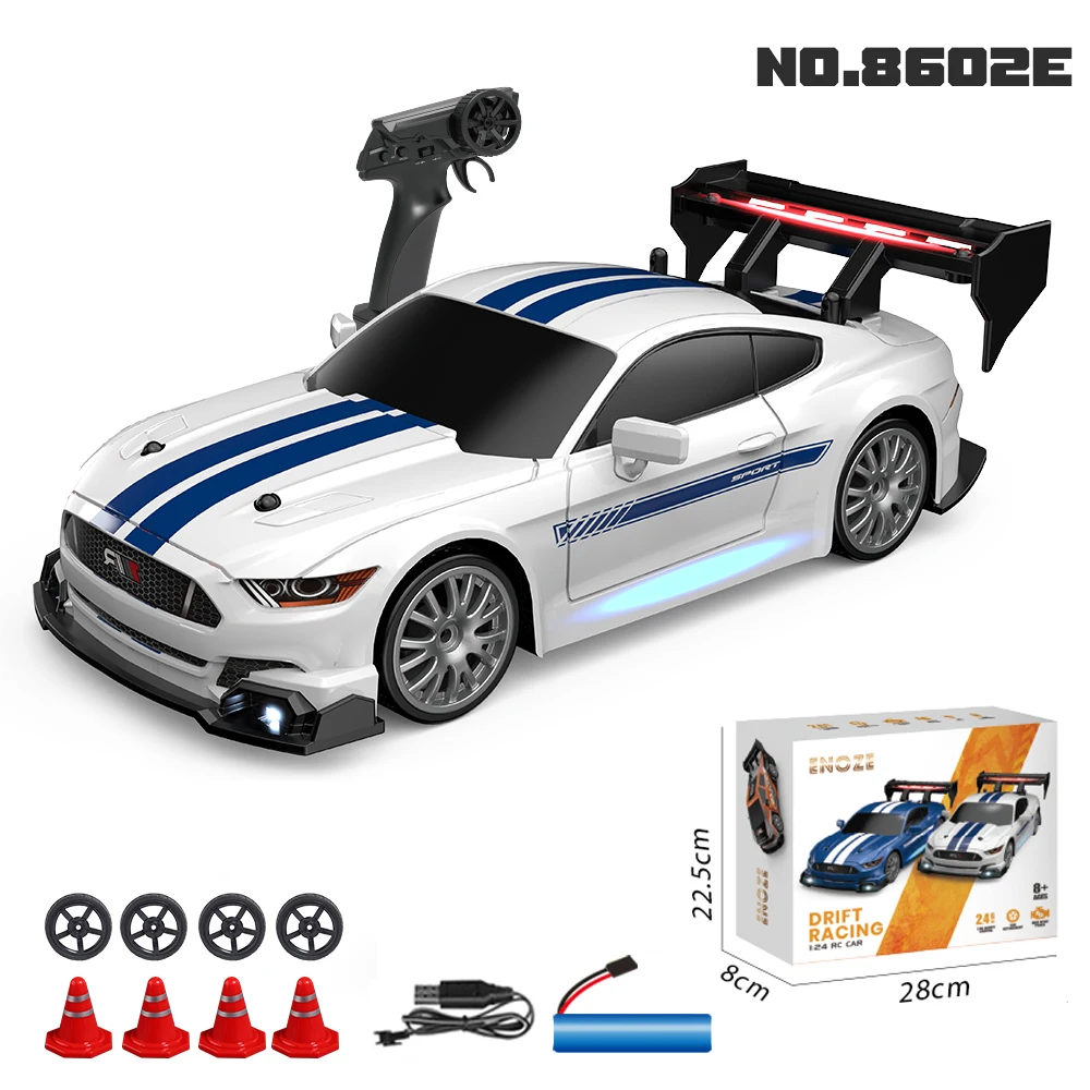 1/24 RC Drift Car 2.4G Remote Control Vehicle 30KM/H High Speed Electric 4WD Off-road racing Cars with LED Lights Toys for Kids