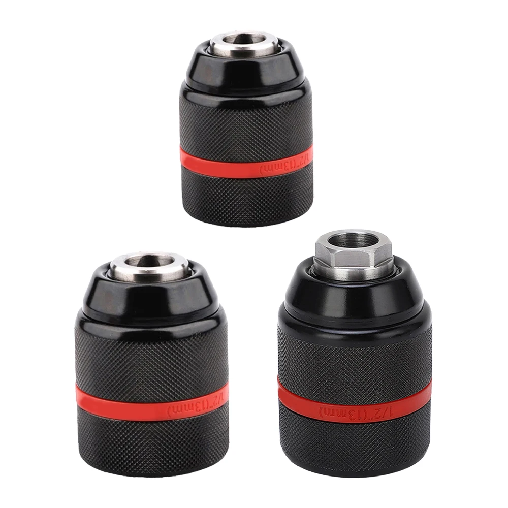 1pc Keyless Metal Ratchet Drill Chuck,Self-Locking Chuck,10mm 13mm,Quick Change Conversion,For Drill Bit Taps Socket&Screwdriver
