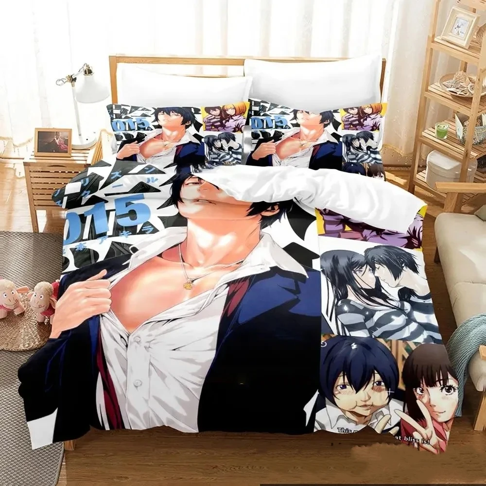 

3D Print Prison School Anime Bedding Set Boys Girls Twin Queen King Size Duvet Cover Pillowcase Bed boys Adult